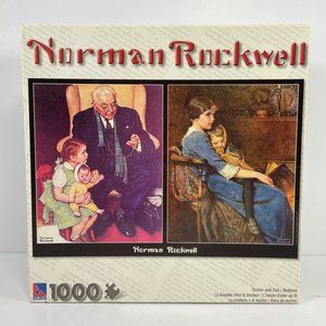 Norman Rockwell Doctor and Doll/Bedtime 1000 Piece Puzzle NIB